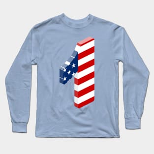 Isometric Number, Number One Long Sleeve T-Shirt